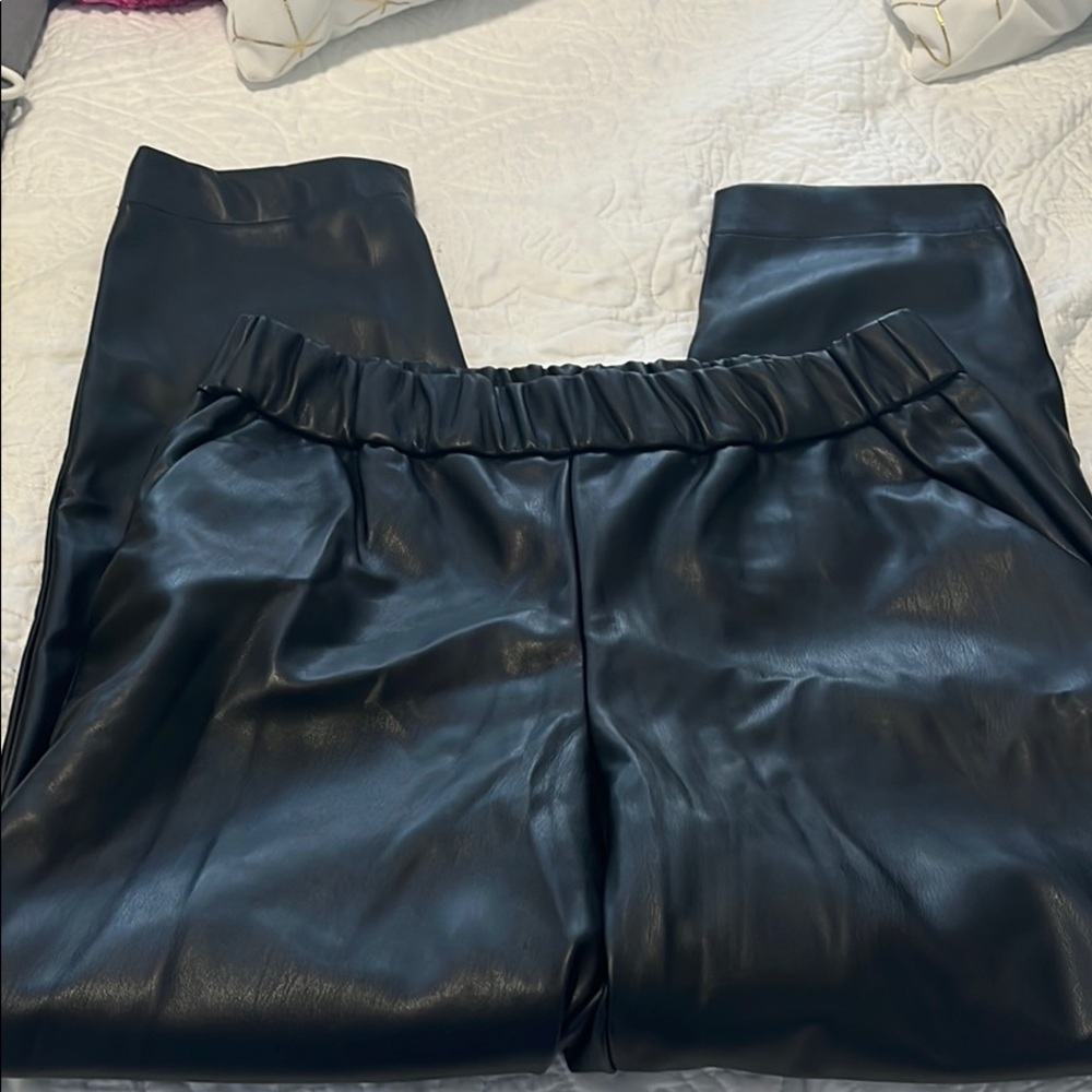 A new day faux leather joggers